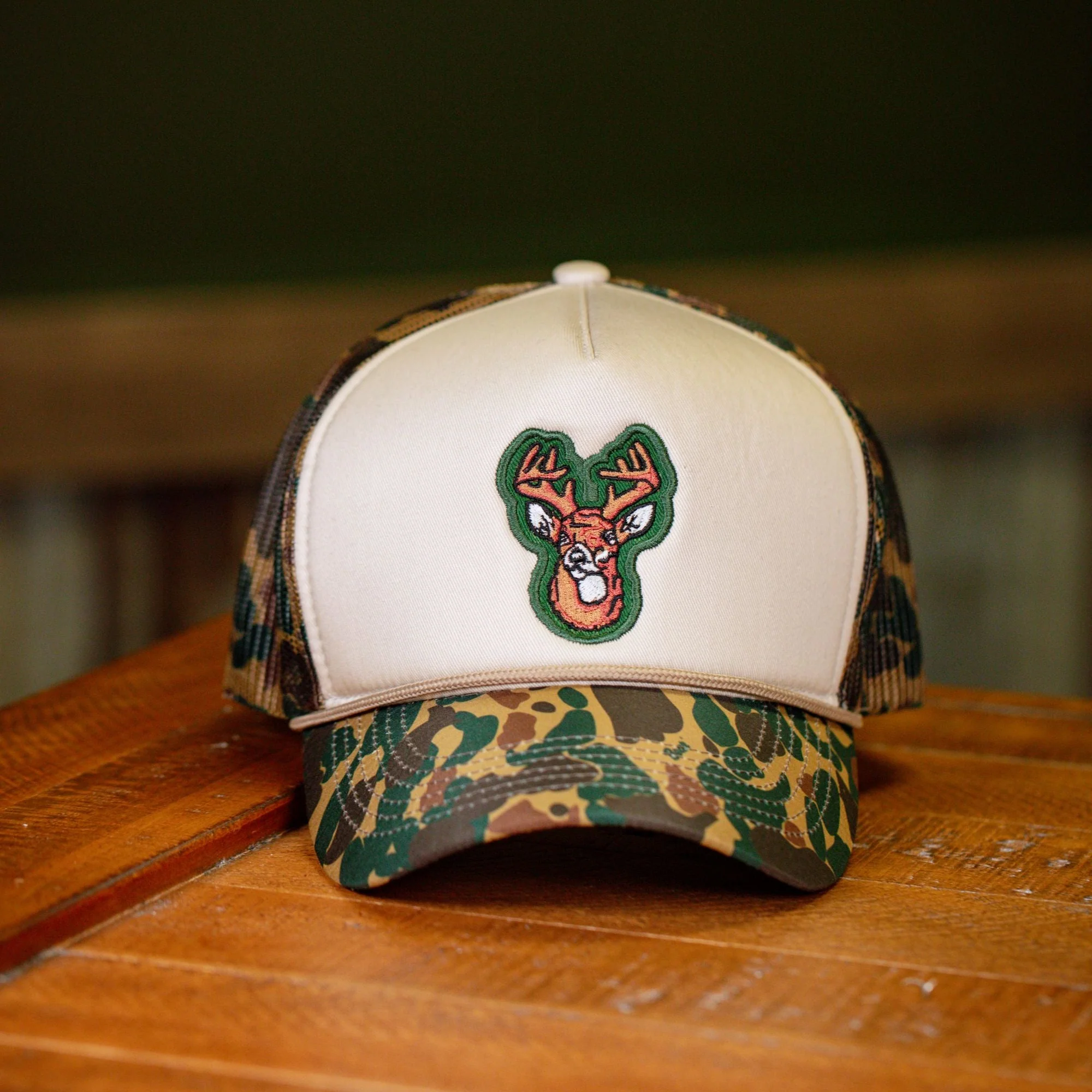 Bear Archery Camo Deer Patch Hat - Image 5