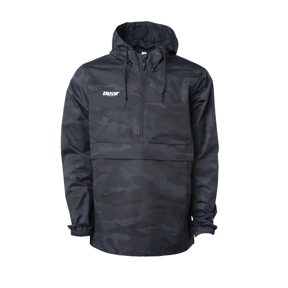 Black Camo Horizontal Logo Anorak Jacket - Image 5
